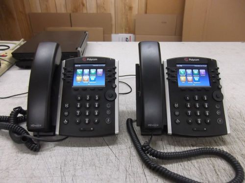2 used Polycom VVX400 Phones - color display - working