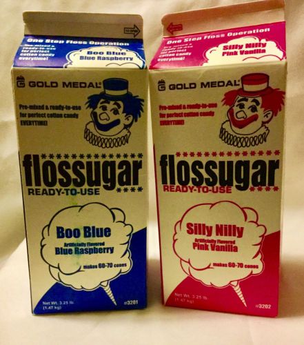 Gold medal cotton candy floss sugar boo-blue or silly nilly for sale