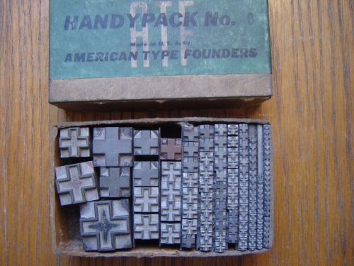 Letterpress ATF Metal &#034;Crosses&#034; Handy Box  6pt-60pt