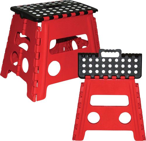 Grip Folding Plastic Step Stool ? 250-Lb. Capacity, 12in.H, Model# 54090