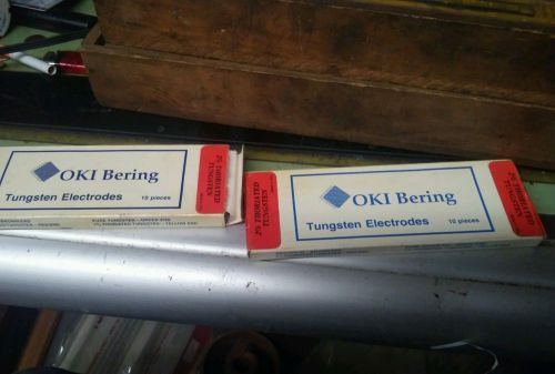 (2)10 Pack OKI BerTungsten TIG Welding Electrode 1/8&#034; x 7&#034; 2% Thoriated Red Rod