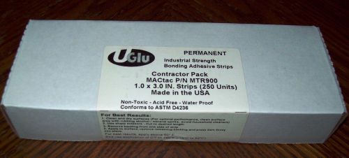 Mactac uglu mtr900 instant bond industrial adhesive strips. 250pc contractor pk for sale