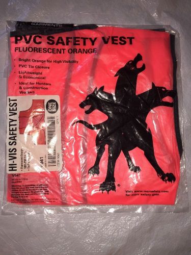 PVC Safety Vest Fluorescent Orange Hi-Vis