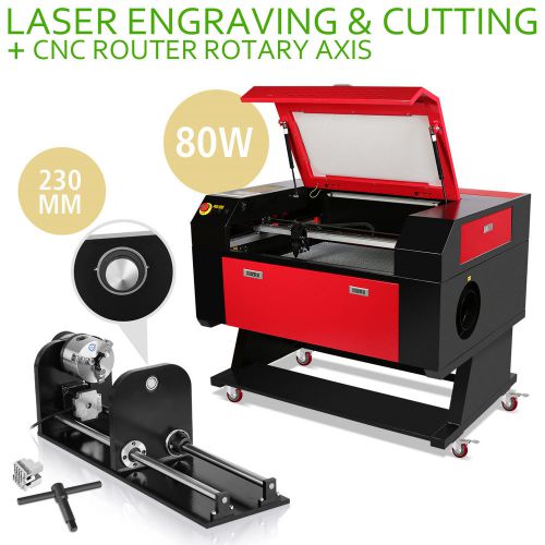 80W CO2 Laser Engraving Cutter Kit Rotary A-AXIS Air Assist DSP Control Carving