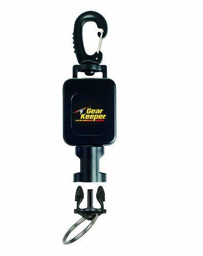 Outdoor travel tool black split ring retractable tether accessory snap-clip 32” for sale