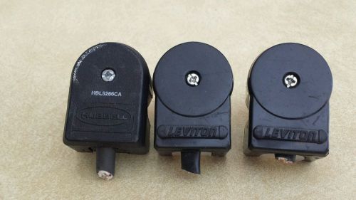 (2) Leviton (1)HBL 5266-CA 15 Amp, 125 V Angle Plugs Straight Blade