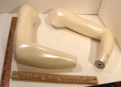 Vintage left &amp; right female mannequin arms bent elbow pearlized finish for sale