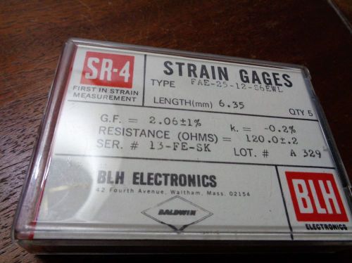 BLH Electronics Precision Strain Gage FAE-25-12-S6EWL 5 pk gages NEW