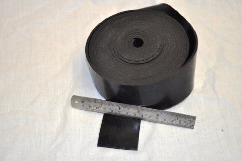 RUBBER STRIP 2&#034; wide x 1/8&#034; thick x 16 feet long - SOLID NEOPRENE BLACK RUBBER