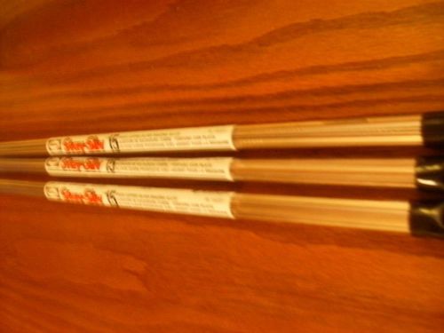 Lot of 3 harris &#039;stay-silv&#039; 15% silver brazing rods 1lb each tube, 28 sticks x 3 for sale