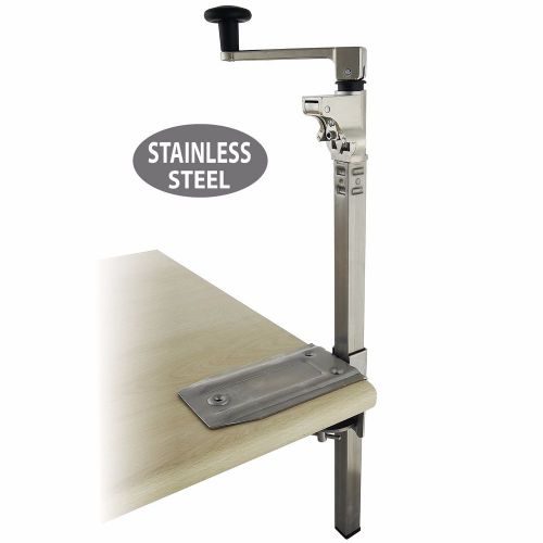 BOJ Commercial Grade Can Opener Heavy Duty Table Mount 19&#034; (Stainless Steel)