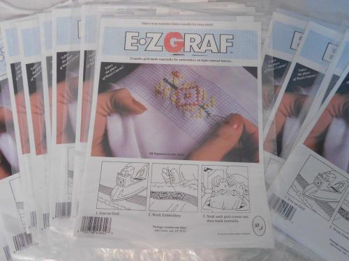 (20) PKGS. NEW &#034;E-ZGRAF&#034; IRON ON TRANSFER GRID FOR EMBROIDERY/CROSS STITCH ~