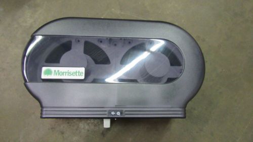 Morrisette twin 9&#034; in jbt toilet tissue dispenser r4000tbkmor transparent black for sale