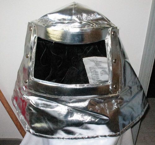 Aluminized firemans saftey heat cover hood hat excellent  cond no face shield for sale