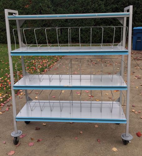 Carsten&#039;s medical chart rack mobile shelving unit for sale