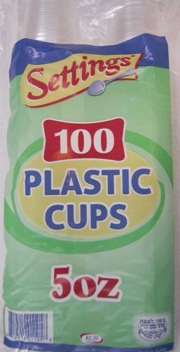 Case 24 Settings 100 Plastic Cups 5 oz For Your Party or Dinner 5-25100