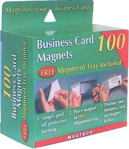 Magtech business card magnets with alignment tray, 100 count (50100) for sale