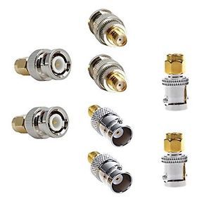 Omall (tm) 4pairs 8pcs sma to bnc male and female rf coaxial coax adaptor,bnc for sale