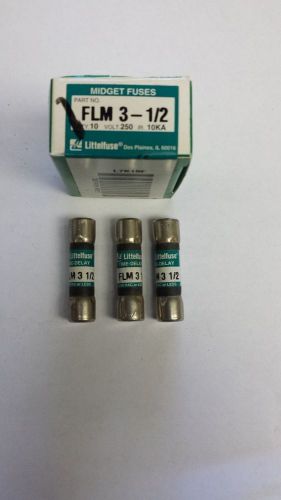 ( NEW LOT OF 3 )  LITTLEFUSE  FLM 3-1/2  TIME DELAY FUSE 250V