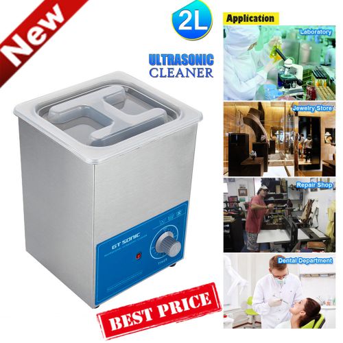 2L Pro Ultrasonic Cleaner Stainless Steel Tank Timer Jewerly Glasses Cleaning US
