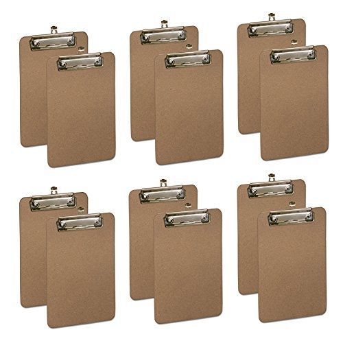 Mega stationers hard board clipboard, profile clip with rubber grips, memo size for sale