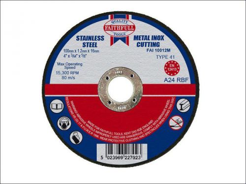 Faithfull - Cut Off Disc for Metal 100 x 1.2 x 16mm