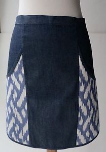 Ikat &amp; Denim Waitress Apron