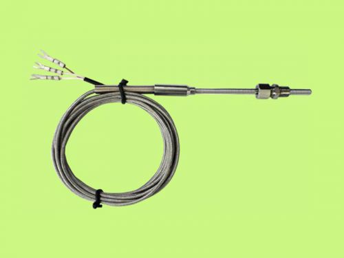 Temperature Sensor Probe RTD PT100 with 1/8 NPT Compressing Fittings Threads