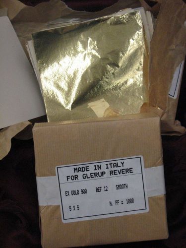 Gold Foil Wrappers for candy Glerup Revere made in Italy 5 x 5 inch