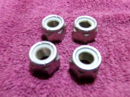 3/8&#034;-12  9/16&#034; HEX NYLOC STAINLESS STEEL LOCKING NUTS #91620, LOT OF 7