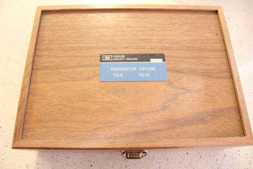 Agilent HP 11602B TRANSISTOR FIXTURE TO-5  TO-12 DC to 2 GHZ In Wooden Box