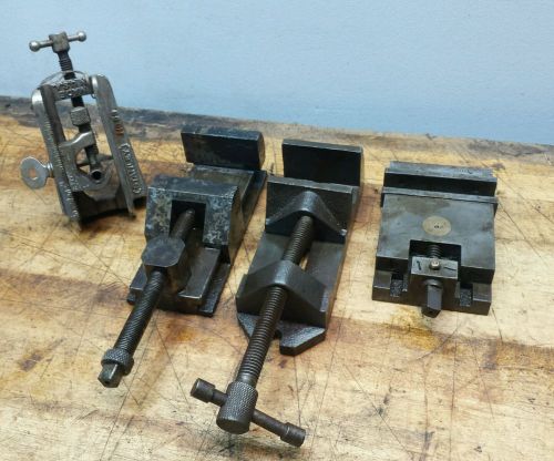 4 DRILL PRESS VICE Lot of 4 VICES Metal Working Wood &amp; jewelry working machinest