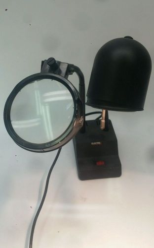 ELECTRIX 7310 N127 Black Halogen Inspection Lamp Magnifying Lens UV Filter Lab