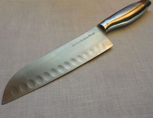 Kitchenaid stainless steel santoku chef&#039;s kitchen knife 7&#034; blade multi-use chop for sale