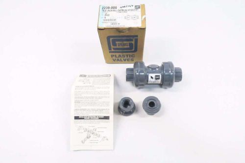 New spears 2239-005 pvc true union 2000 1/2 in ball check valve d546992 for sale