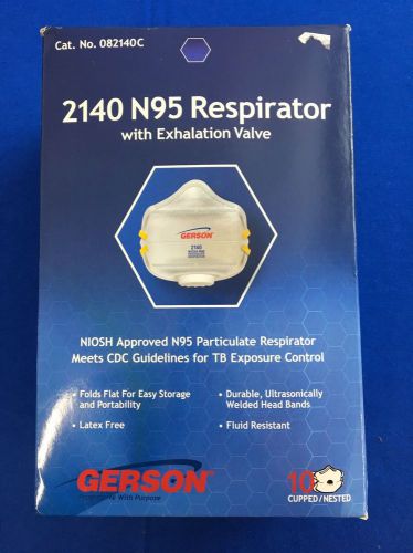 2140 N95 Respirator With Inhalation Value 10 Count Pack