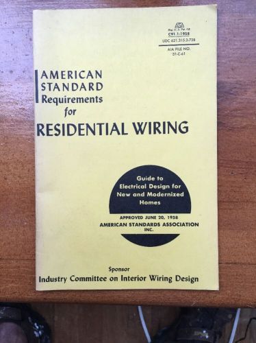 Vintage Residential Wiring Manual