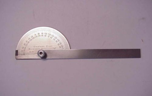 Stainless Steel Excellent Semicircular 6&#034; Protractor