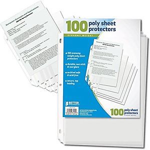 Better office products sheet protectors 100 count for sale