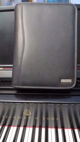 NEW Franklin Covey Genuine Soft Leather Black 7-Rings Planner Binder w/ Inserts