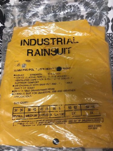 Industrial rainsuit jacket  work xxxl pvc 35 mm size 54–56 yellow new for sale