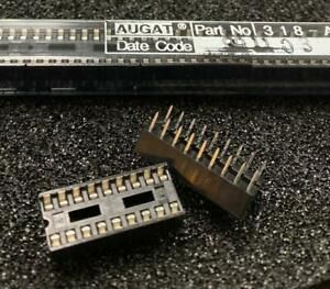 AUGAT 318-AG19DCK IC Socket DIP18 2.54mm Pitch .3&#034; Row Spacing Solder  Qty.5