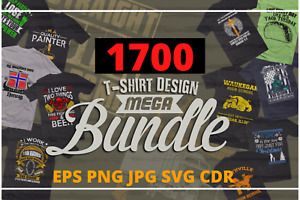 1700 High Quality T Shirt Design Collection / mega bundle / Editable design