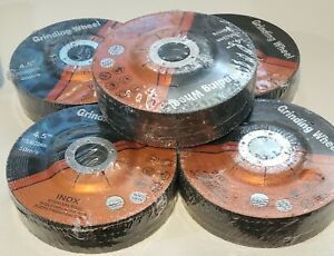 4.5 Inch Grinding Wheel 115x6x22mm 80m/s Inox Stainless Steel Pack Of 25