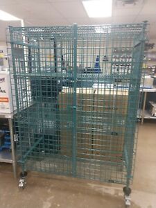 Quantum Storage Systems M2448-63SECP-2 Wire Security Cage Green