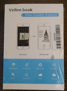 Vellee Smart Erasable Notebook  W/Pen Use W/CamScanner App Reusable Share Manage