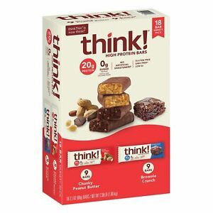 ThinkThin High Protein Bars, Chunky Peanut Butter And Brownie Crunch, 2.1 Oz