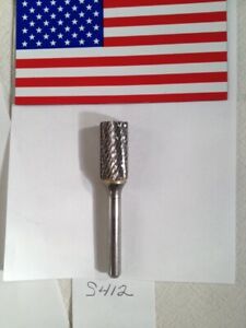1 NEW FALCON / SGS 1/4&#034; SHANK CARBIDE BURR. SB-5. DOUBLE CUT. END CUT (S412)