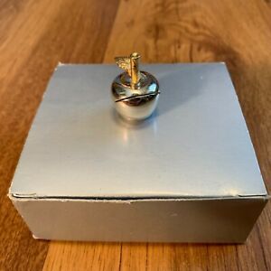 Vintage Metal Apple Business Card Holders 6 Piece Set