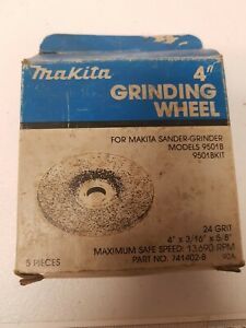 Makita 4&#034; Grinding Wherl 24 Grit 9501B 9501BKIT Qty 4
